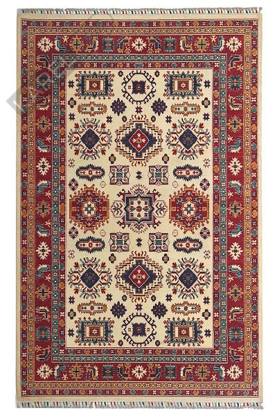 Eko Halı Harem Hrm01 Cream Geleneksel Desenlere Sahip Yün ile Üretilen Renkli Özel Tezgah Halı