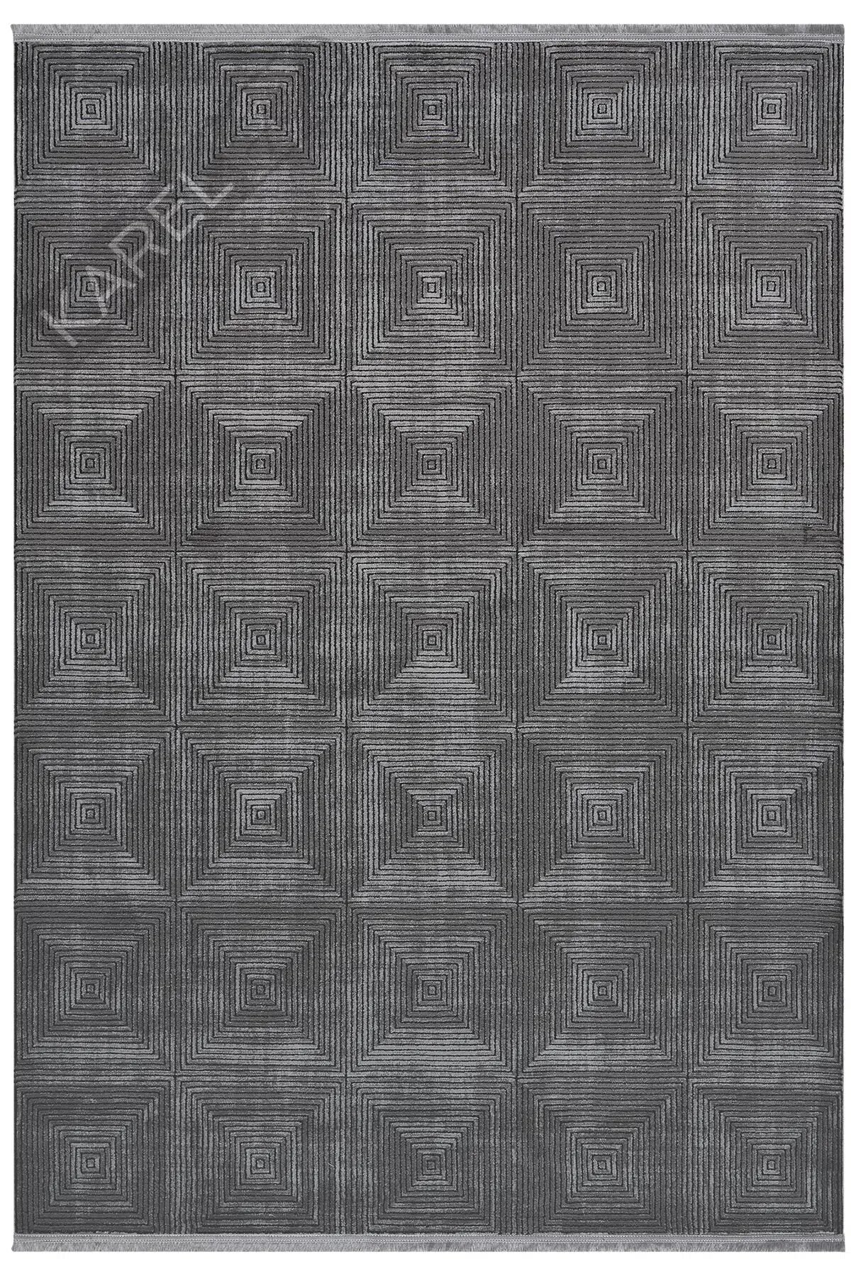 Seyran Halı Roma 423 Antrasit Akrilik Saçaklı Premium Halı