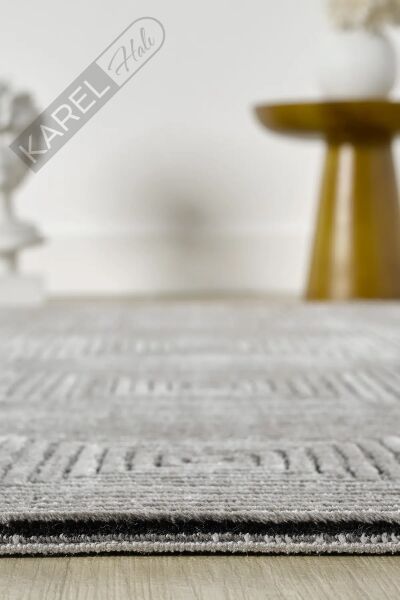 Seyran Halı Roma 423 Antrasit Akrilik Saçaklı Premium Halı