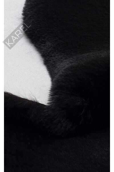 MOLLIS NEW MLS SINGLE BLACK N  Yumuşak Dokulu Uzun Tüylü Yıkanabilir Tavşan Postu