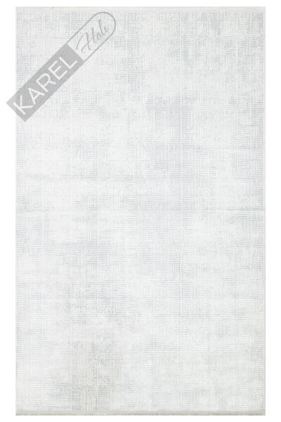 SATEEN ST 109 CREAM GREY Yıkanabilir Kaymaz Tabanlı Hav Vermez Sık Dokuma Modern Halı