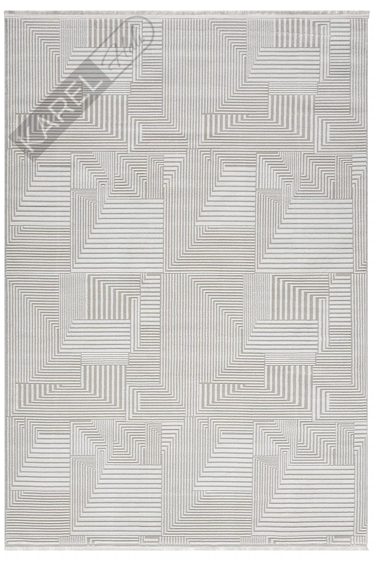 Seyran Halı Roma 427 Bej Akrilik Saçaklı Premium Halı