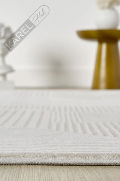 Seyran Halı Roma 427 Bej Akrilik Saçaklı Premium Halı