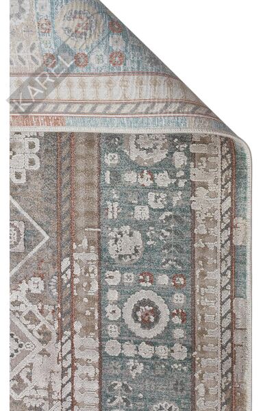 BABIL BBL 03 GREY  Yumuşak Dokulu Vintage Esintilere Sahip Over-dyed Sık Dokuma Salon Halısı