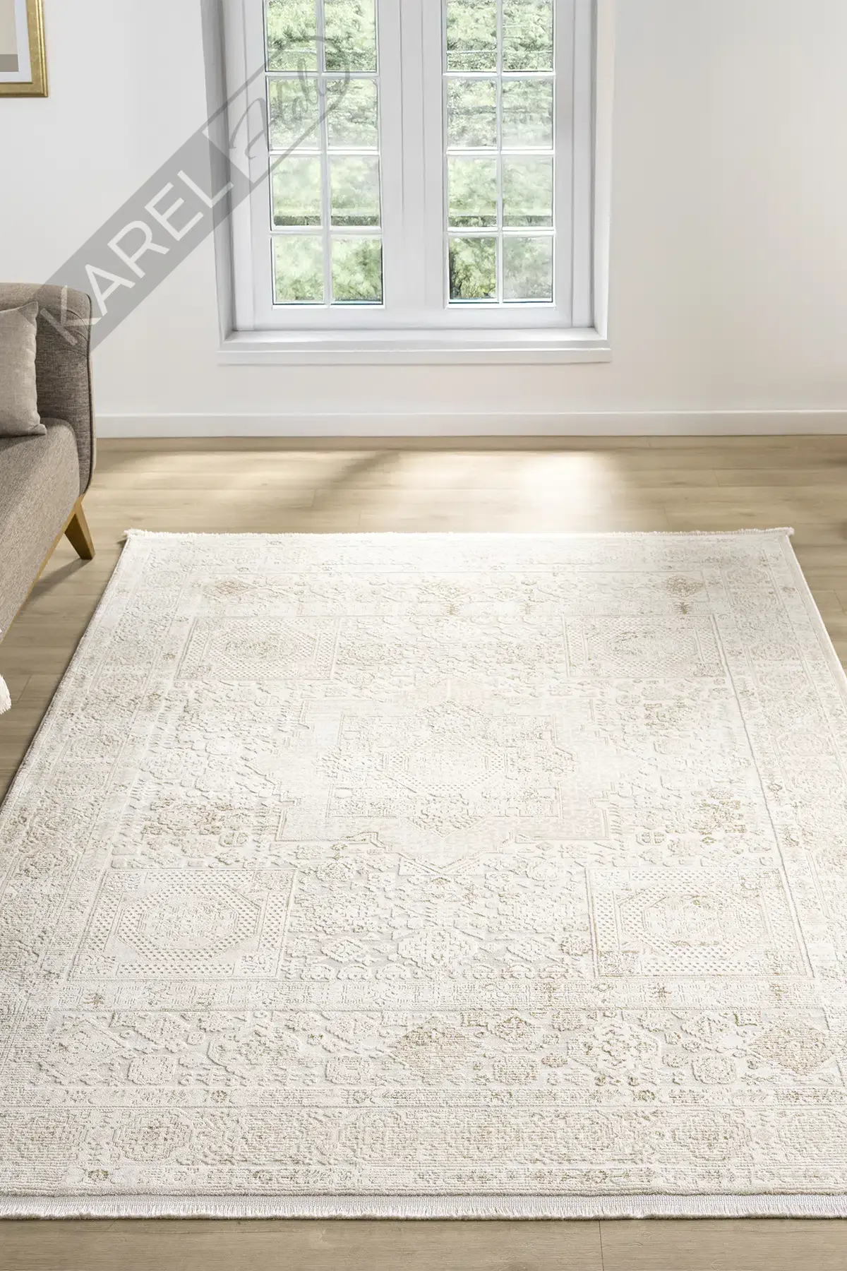 Seyran Halı Smart 12004 Bej Polipropilen Polyester Halı