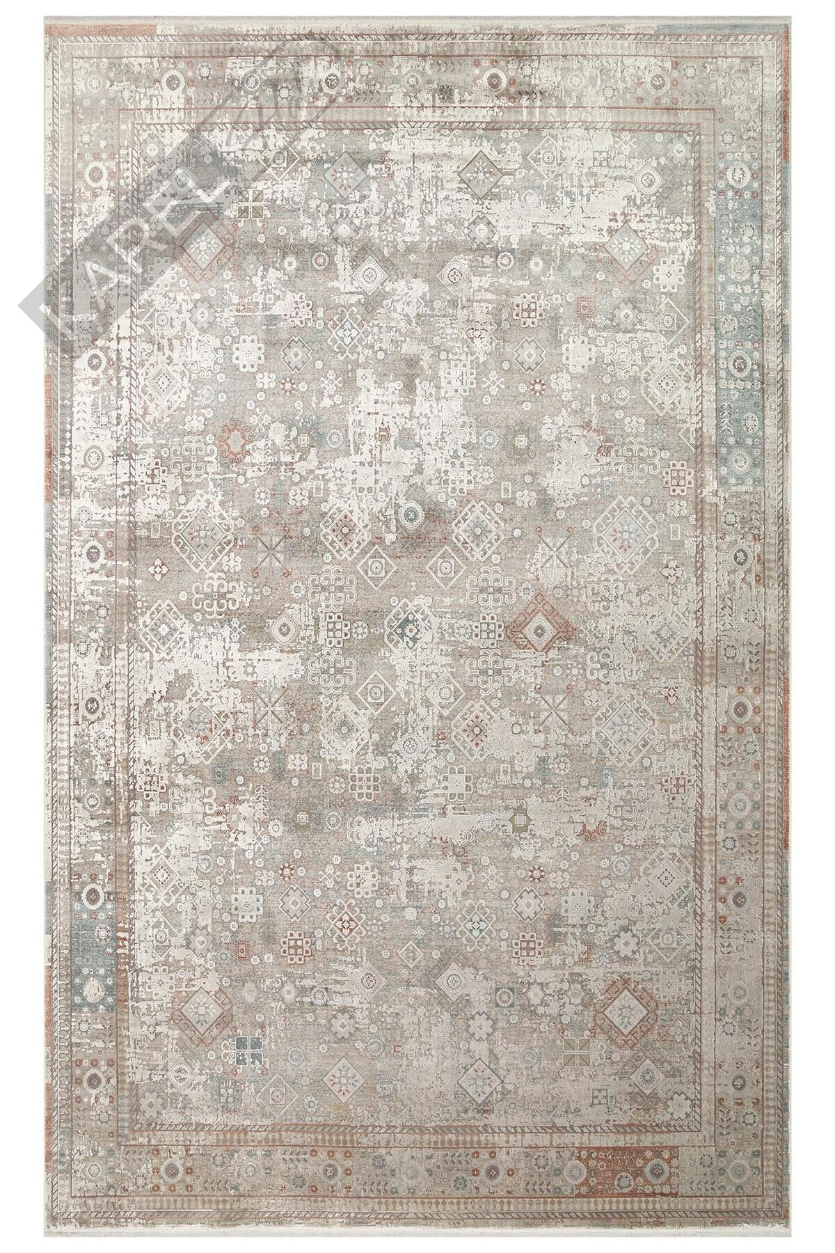 BABIL BBL 03 GREY  Yumuşak Dokulu Vintage Esintilere Sahip Over-dyed Sık Dokuma Salon Halısı