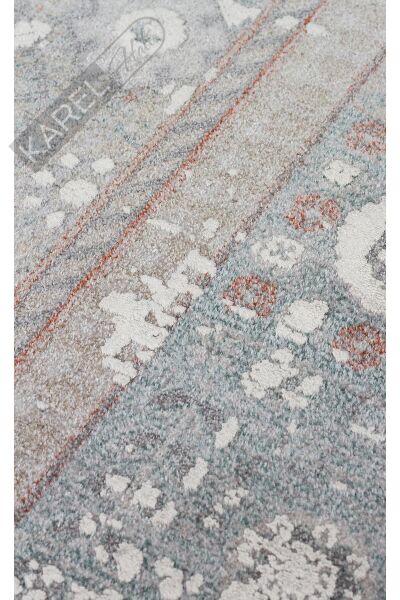BABIL BBL 03 GREY  Yumuşak Dokulu Vintage Esintilere Sahip Over-dyed Sık Dokuma Salon Halısı