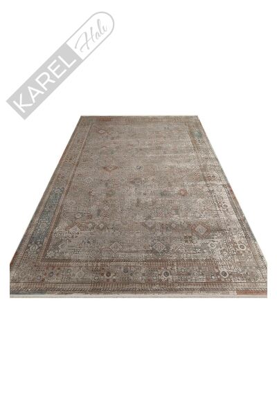 BABIL BBL 03 GREY  Yumuşak Dokulu Vintage Esintilere Sahip Over-dyed Sık Dokuma Salon Halısı