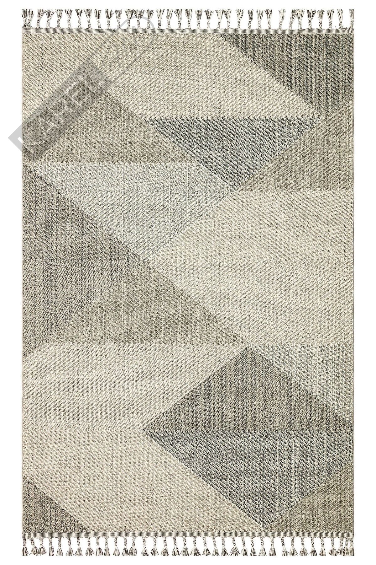 Soho Sh 08 Grey Multy Hav Vermeyen Özel Ipler Ile Üretilen Etnik Örgü Desenlere Sahip Makine Halısı