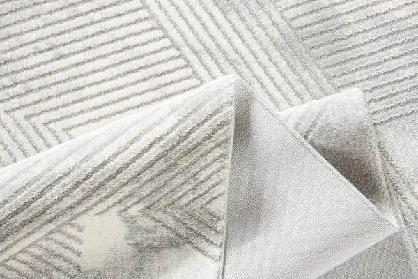 Artemis Halı Samoa - 02387B - Gri Krem Akrilik Saçaklı Halı