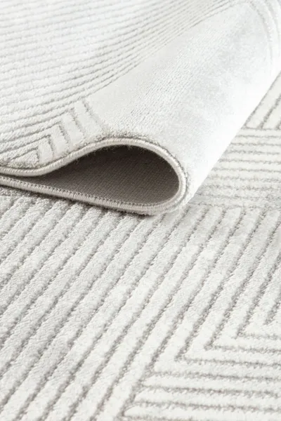 Artemis Halı Samoa - 02387B - Gri Krem Akrilik Saçaklı Halı