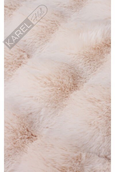 Sandy SND Plain Beige Özel Yüksek Alçak Dokulu Yumuşak Tuşeli Suni Kürk.NEŞEM HALI