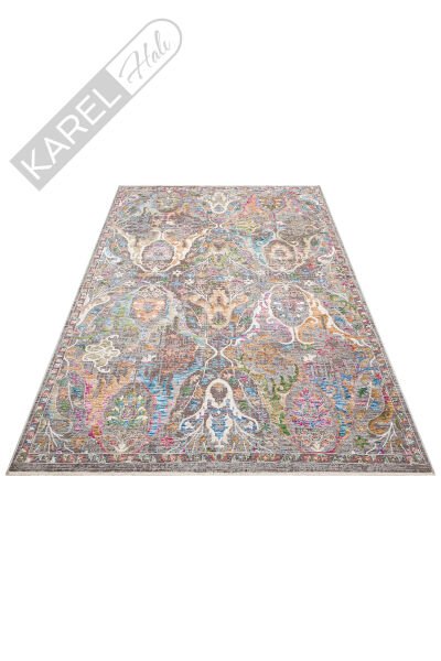 Sofia SOF02 Multi Renkli El Dokuma Uşak Halı Desenlerine Sahip Makine Halısı