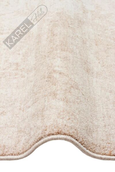 SHIRAZ SHR 01 CREAM Vintage Eskitme Desenli Modern Yumuşak Dokulu Makine Halısı