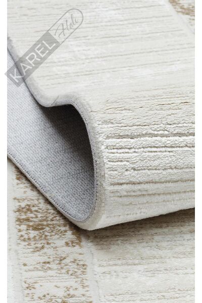 LAGOS XW LGS 18 CREAM BEIGE XW Hav Toz Vermez Eskitme Desenli Modern Makine Halısı
