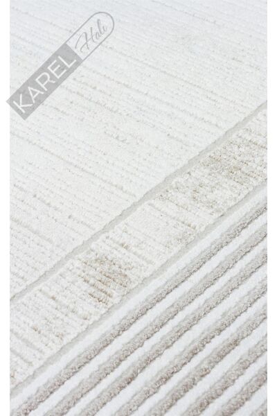 LAGOS XW LGS 18 CREAM BEIGE XW Hav Toz Vermez Eskitme Desenli Modern Makine Halısı