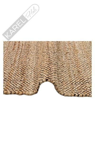 ECHO ECH 07 NATURAL BLACK  El Dokuma Naturel Jüt Hasır Halı