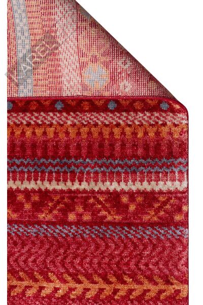 Zara Zr 19 Red Multy Otantik Desenli El Emeği Ile Özel Tezgahlarda Üretilen Modern Uşak Halısı