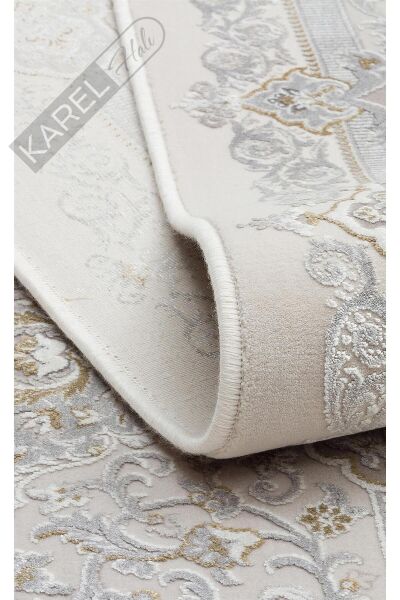 PALMIRA PLM 01 CREAM GREY Yüksek Kaliteli Sık Dokuma Modern Salon Halısı