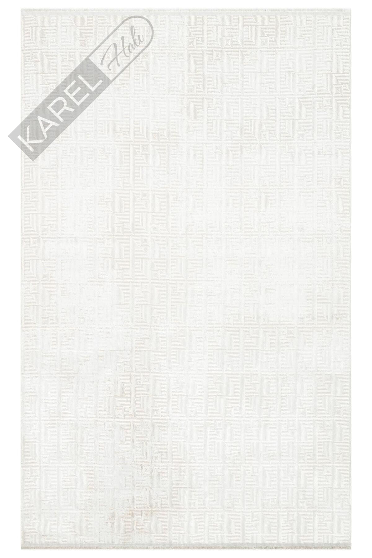 SATEEN ST 109 CREAM BEIGE Yıkanabilir Kaymaz Tabanlı Hav Vermez Sık Dokuma Modern Halı