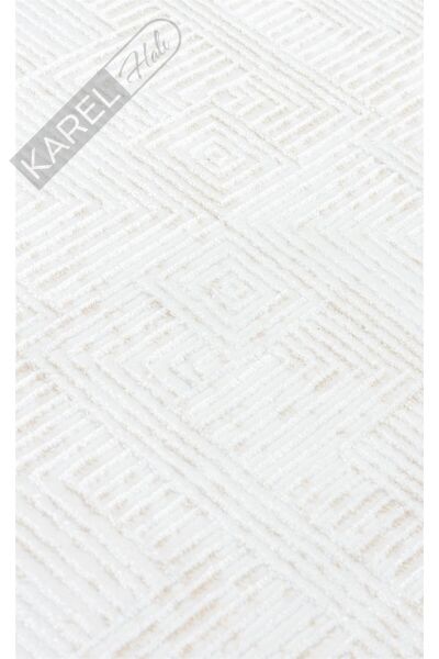 SATEEN ST 109 CREAM BEIGE Yıkanabilir Kaymaz Tabanlı Hav Vermez Sık Dokuma Modern Halı