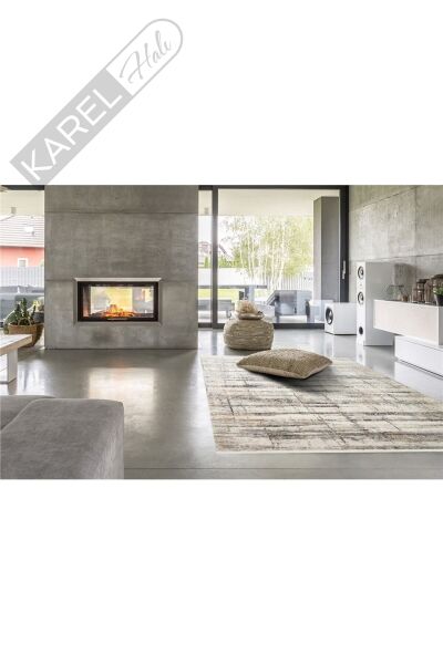 Lagos Lgs 02 Cream Sılver Yıkanabilir Makine Halısı
