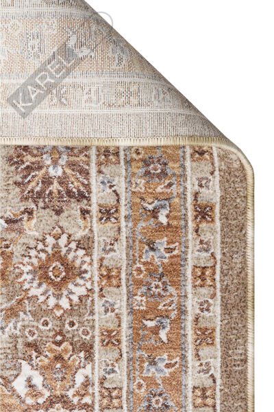 Sofia SOF01 Krem Gold Renkli El Dokuma Uşak Halı Desenlerine Sahip Makine Halısı