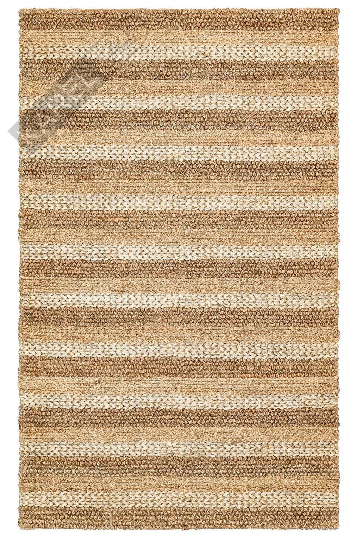 NETRA S-1410 NATURAL XW  Farklı Örgü Dokusuna Sahip El Dokuma Naturel Jüt Hasır Halı