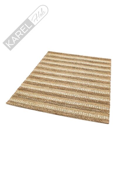 NETRA S-1410 NATURAL XW  Farklı Örgü Dokusuna Sahip El Dokuma Naturel Jüt Hasır Halı