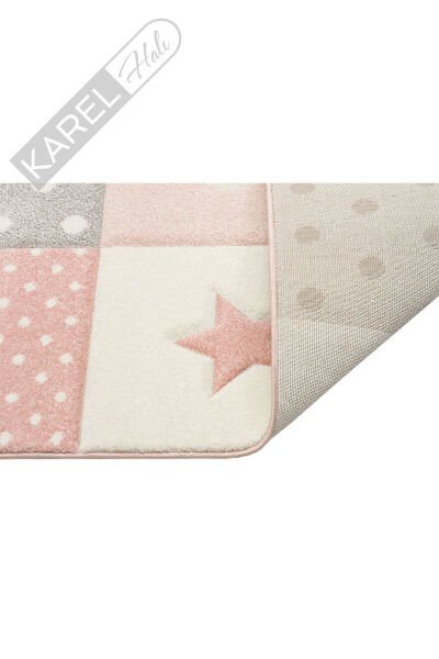 Eko Kids KDS05 Gri Pembe Renkli Temalı Hav ve Toz Vermeyen Çocuk Halısı