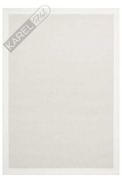MONO MNO 05 GREY CREAM Hav Toz Vermez Kaymaz Tabanlı İnce Halı