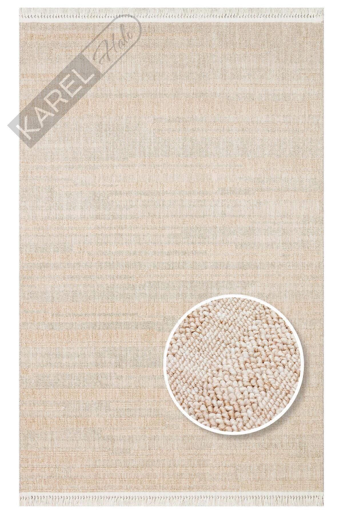 JOY JOY 01 BEIGE  Hav Toz Vermeyen Yumuşak dokulu Modern Makine Halısı
