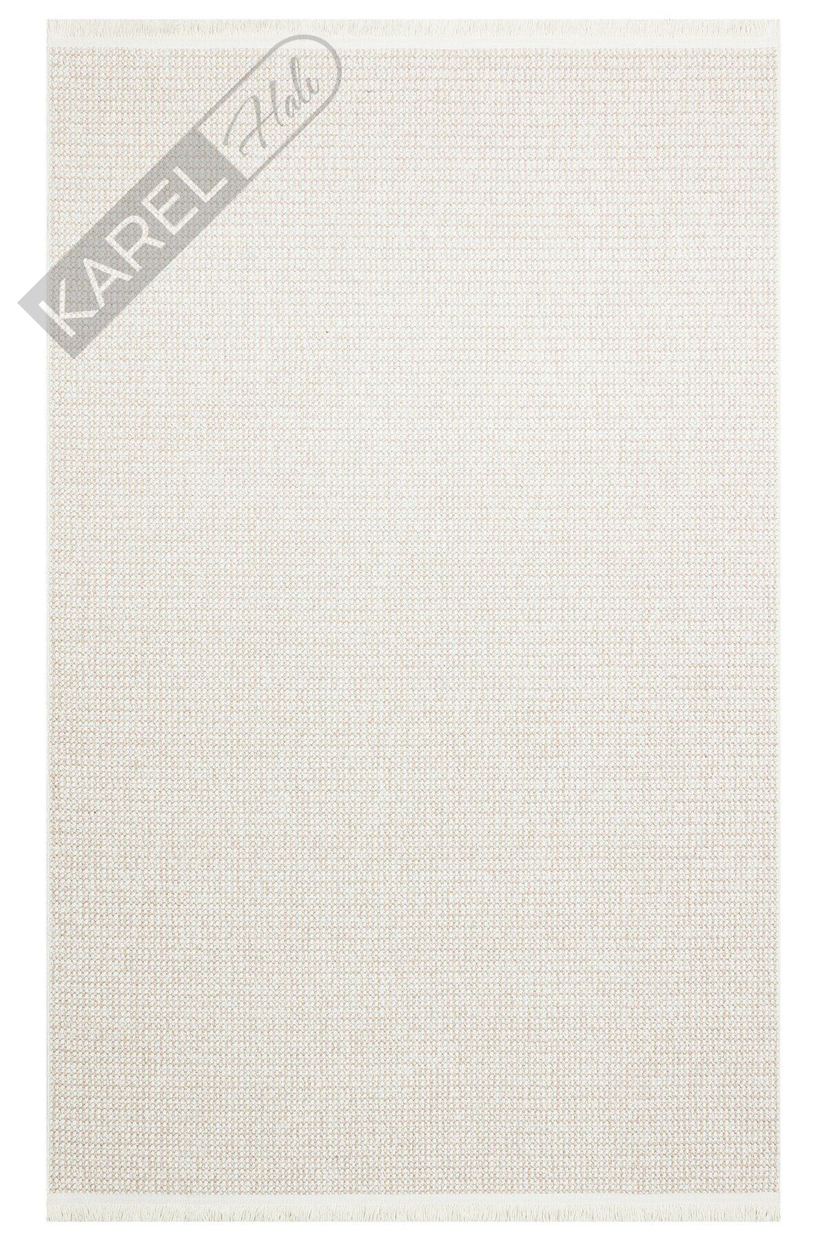 MOTTO MOT PLAIN BEIGE Yumuşak Tuşeli Örgü Dokuma Modern Makine Halısı