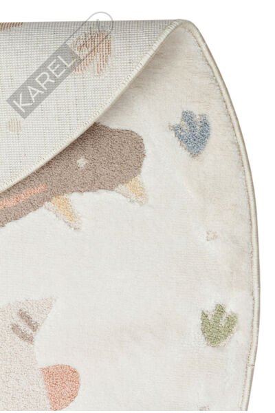 Bambino BMB07 Krem Multi Pastel Renkli Hayvan Temalı Hav ve Toz Vermeyen Çocuk Halısı