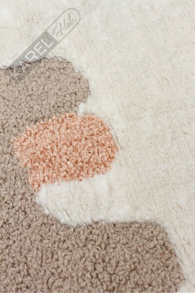 Bambino BMB07 Krem Multi Pastel Renkli Hayvan Temalı Hav ve Toz Vermeyen Çocuk Halısı