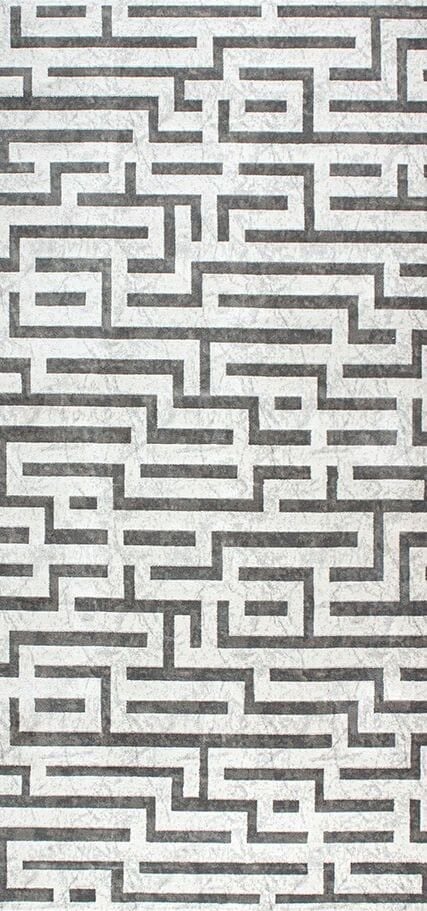 Artemis Halı Samoa - 02931C - Gri Krem Akrilik Saçaklı Halı