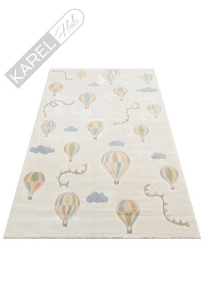 Bambino Bmb05 Cream Multy Yumuşacık Dokulu Pastel Renklere Sahip Çocuk Halısı