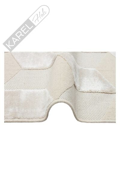 ZENITH ZNT 05 CREAM  Yüksek Alçak Dokulu Naturel Yün ve Viskon Modern Dokuma Halı
