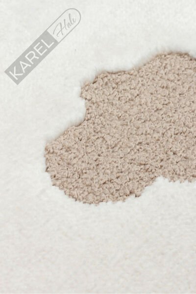 Bambino BMB03 Krem Bej Pastel Renkli Fil Temalı Hav ve Toz Vermeyen Çocuk Halısı