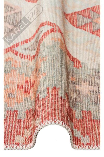 ELISTA ELS 101 CREAM MULTY  Vintage Desenlere Sahip Kaydırmaz Yıkanabilir Modern Halı