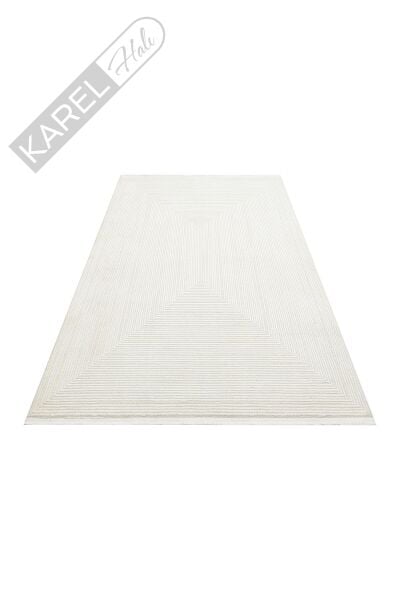 LAGOS XW LGS 22 CREAM GREY XW  Hav Toz Vermez Eskitme Desenli Modern Makine Halısı