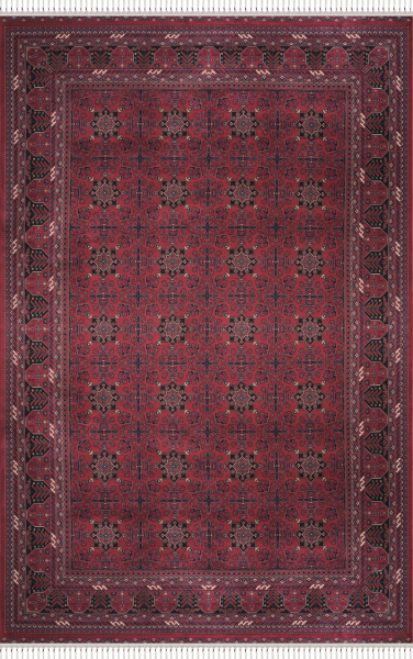 Apex Halı Burj 8731 Bordo İpek Premium Halı