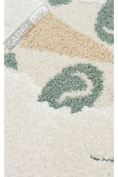 Piccolo PCL04 Krem Multi Pastel Renkli Hayvan Temalı Hav ve Toz Vermeyen Çocuk Halısı