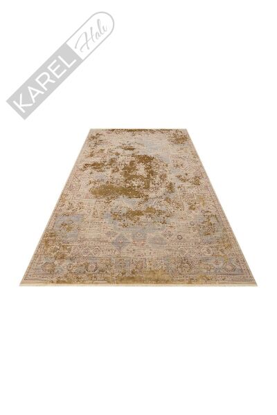 LA PAZ LPZ 03 CAMEL Yüksek Alçak Dokulu Yüksek Kaliteli Sık Dokuma Modern Salon Halısı