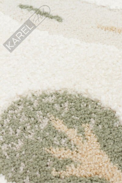 Piccolo PCL07 Krem Multi Pastel Renkli Şehir Temalı Hav ve Toz Vermeyen Çocuk Halısı