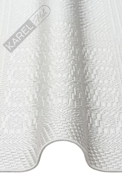 MONO LUX MNO LUX 02 GREY Kaymaz Tabanlı Modern Desenlere Sahip İnce Halı
