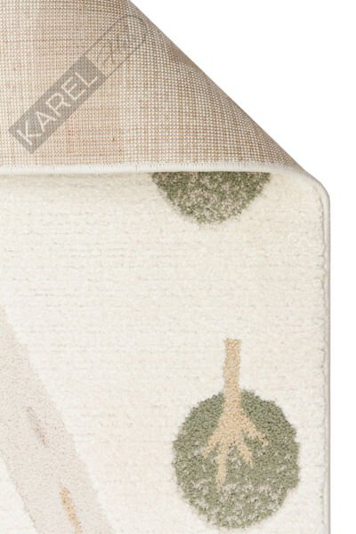 Piccolo PCL07 Krem Multi Pastel Renkli Şehir Temalı Hav ve Toz Vermeyen Çocuk Halısı