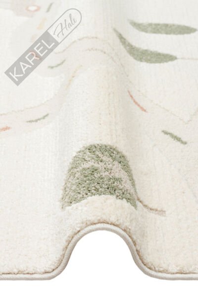 Piccolo PCL07 Krem Multi Pastel Renkli Şehir Temalı Hav ve Toz Vermeyen Çocuk Halısı
