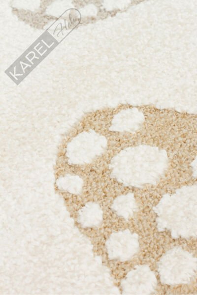 Piccolo PCL03 Krem Multi Pastel Renkli Kelebek Temalı Hav ve Toz Vermeyen Çocuk Halısı