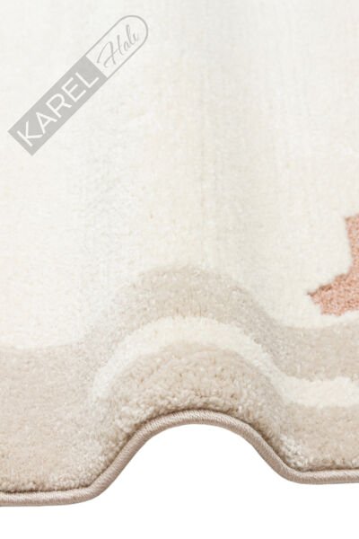 Piccolo PCL01 Krem Multi Pastel Renkli Araba Temalı Hav ve Toz Vermeyen Çocuk Halısı